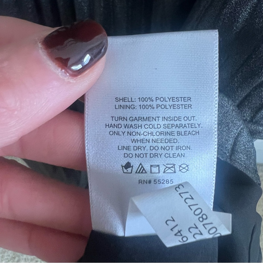 Express Metallic Black Pleated Mini Dress - Picture 10 of 10